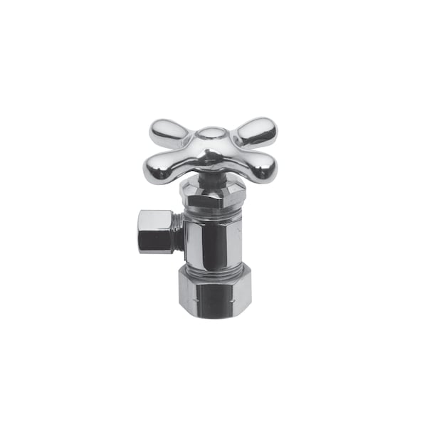 Newport Brass Angle Valve, 1/2" Compression in Polished Chrome 403X-26 - main